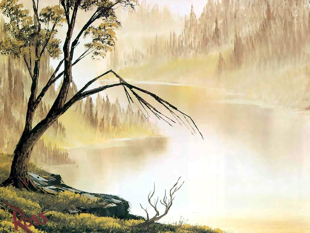 Lukisan Sungai Mengalir Cikimmcom
